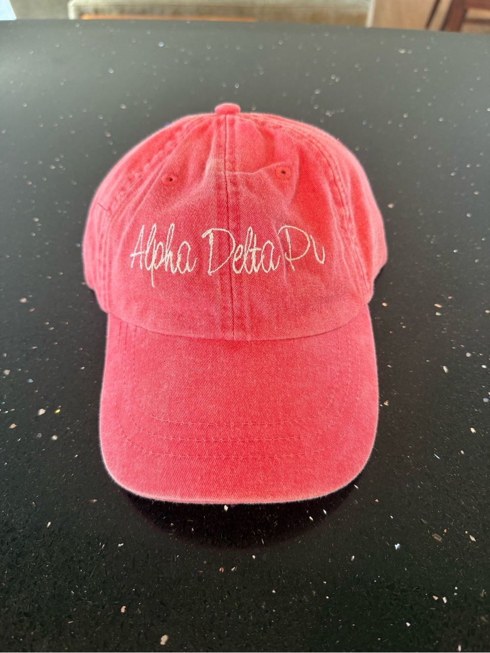 Alpha Delta Pi Red Script Hat - Picture 2 of 4